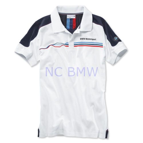 Bmw genuine life style motorsport men s fan polo shirt white m medium 2285835