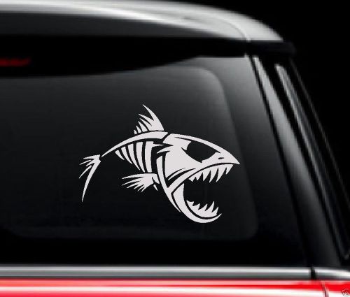 Skeleton fish bones vinyl decal sticker kayak fishing car truck boat tribal on