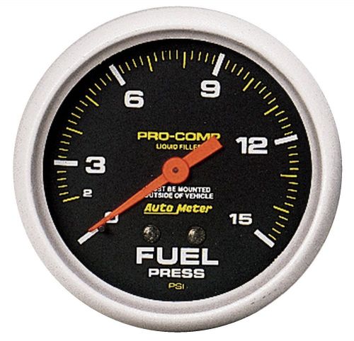 Autometer 5411 pro-comp liquid-filled mechanical fuel pressure gauge