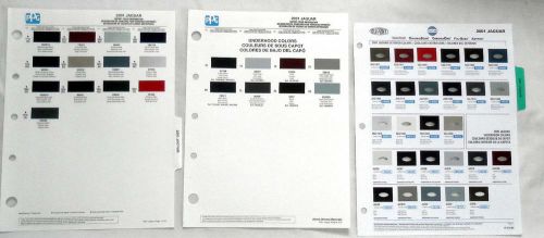 2001 jaguar ppg and dupont  color paint chip charts all models  original