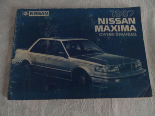 1987 nissan maxima owners manual...free shipping