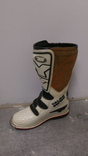 Fly racing talon riding boots black and white/leather sides size 12