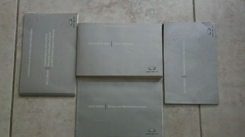 2015 infiniti q40 owner&#039;s manual w/ warranty info booklets - no case - oem