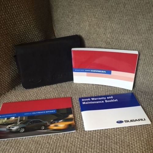 2006 subaru impreza owners manual with service/warranty guides and case