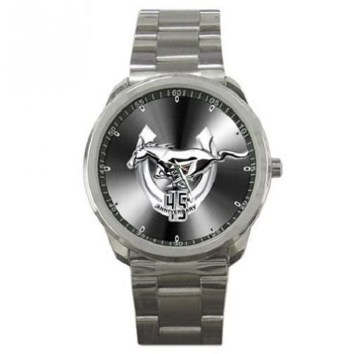 Rare! sport watch design mustang 45th anniversary logo emblem