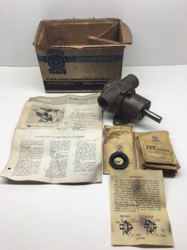 Jabsco 777 solid brass boat marine engine impeller pump nos w/ box &amp; papers