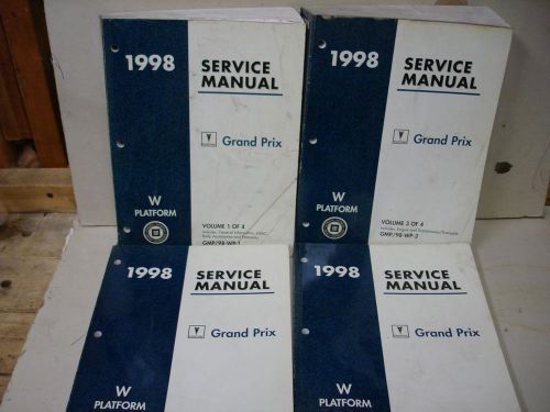 1998 pontiac grand prix dealer service manuals vols 1-4
