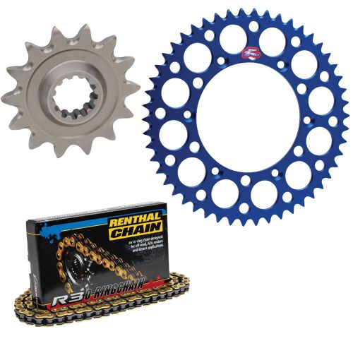 Renthal 520 chain &amp; 14-50 sprocket kit blue for 2009 ktm 450 xc-w