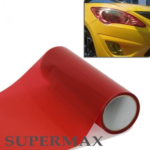 Jdm smoke red vinyl tint film headlight fog lamp bumper hood sticker 12&#034;x12&#034;