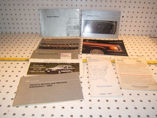 Mercedes 1990 300e 4 matic/260e/300ce owner&#039;s manual 1 set of  9 booklets/papers