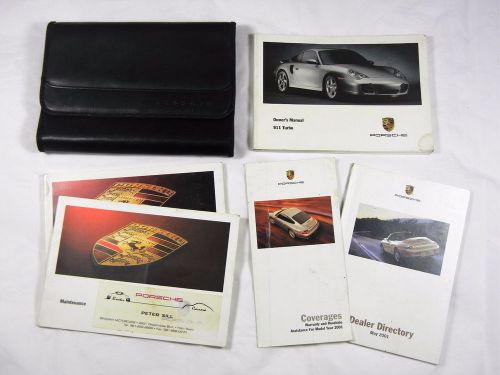2001 porsche 911 turbo owners manuals set with case oem