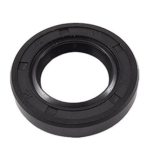 Uxcell spring loaded metric rotary shaft tc oil seal double lip 25x42x8mm