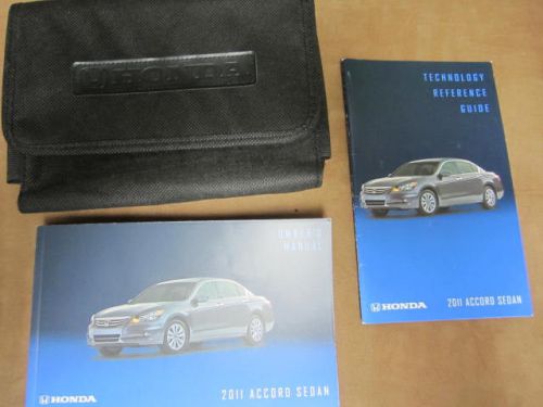 2011 honda accord sedan owners manual w/case oem 11 free shipping