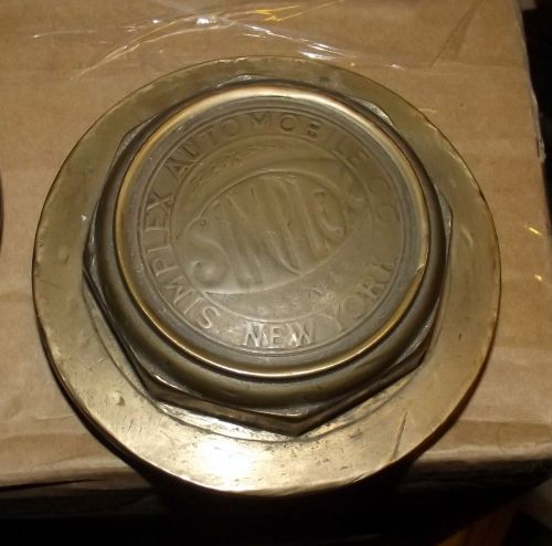 Early simplex brass  threaded hub cap no reserve