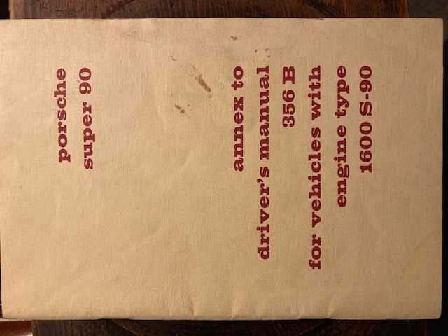 Porsche, annex to driver's manual, 356B, 1600 S-90, US $300.00, image 2