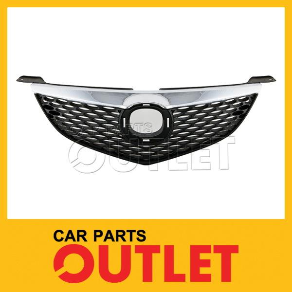 2004-2006 mazda 3 std type chrome grille frame mldg mat black insert i-sedan 4dr