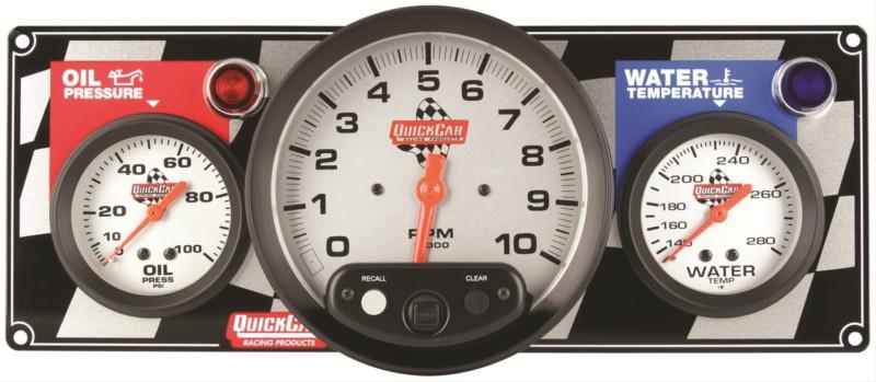 Quickcar 61-6031 analog 5" tachometer gauge panels 2 5/8" oil pressure -