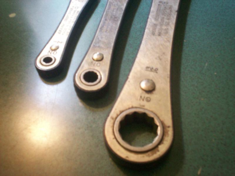 Sears/Craftsman Vintage 12 Point Box End Ratchet wrench 3 pc Works Great, US $9.99, image 3