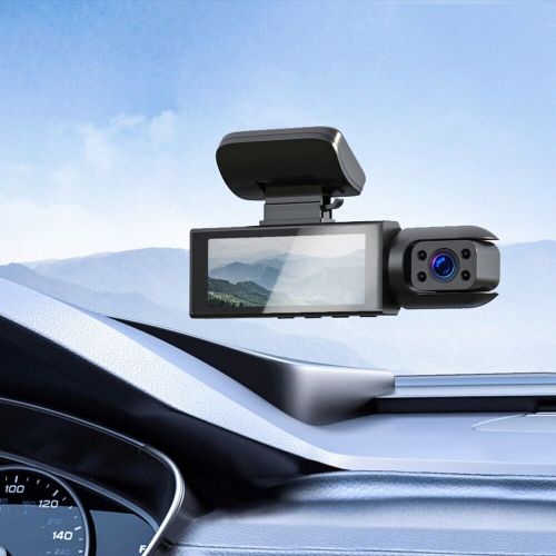 3.16in car dash cam night vision dvr dual lens camera driving recorder