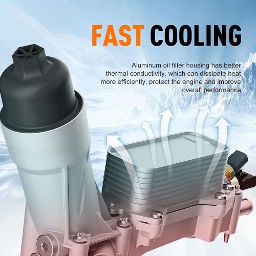 Engine Oil Cooler Filter Housing Assembly For Dodge Chrysler Jeep 2011-2016 3.6L, US $117.40, image 4