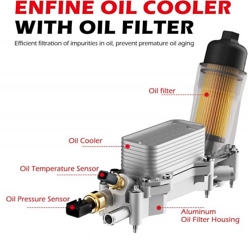 Engine Oil Cooler Filter Housing Assembly For Dodge Chrysler Jeep 2011-2016 3.6L, US $117.40, image 7