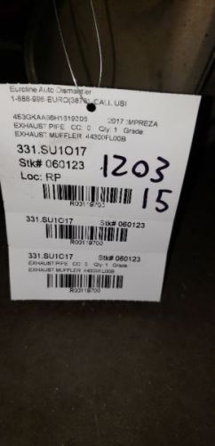 2017-2023 SUBARU IMPREZA EXHAUST MUFFLER 44300FL00B KR119700, US $88.26, image 2
