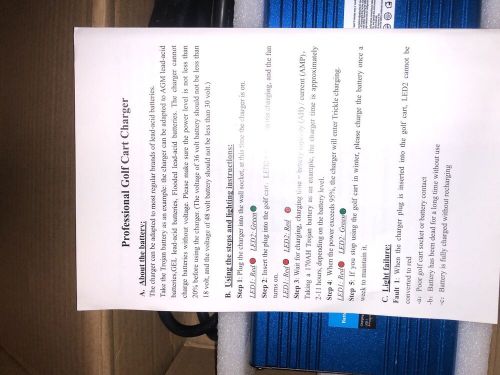 Flngr 36V 12 Amp Smart Golf Cart Battery Charger with Crowfoot Plug, US $59.99, image 2