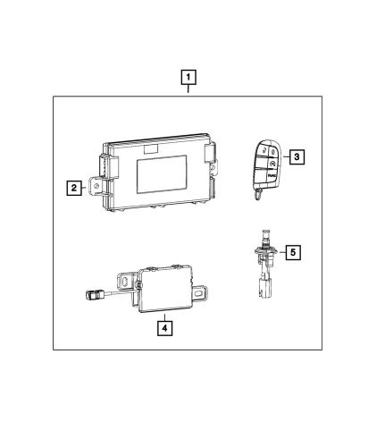 Genuine mopar integrated key fob transmitter 68066871af