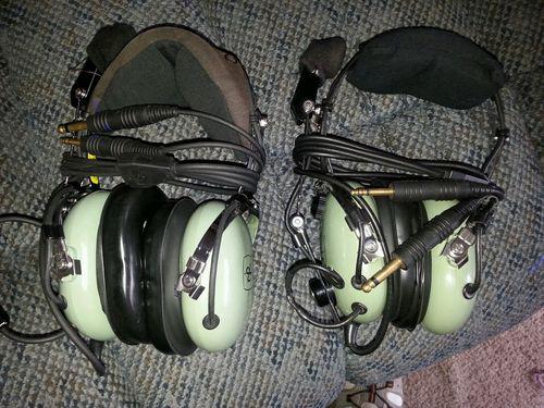 2 david clark h 10-30 aviation headsets