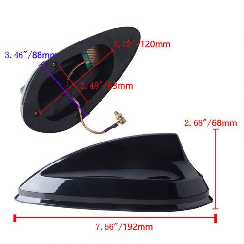 Black universal roof shark fin vortex stereo radio aerial signal antenna fm /am