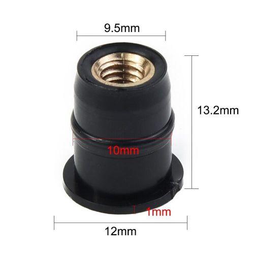 4PCS Motorcycle Windshield Rubber Nuts M5 Vibration Damper Panel Mounting 5mm, US $7.19, image 3