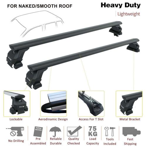 For Subaru Forester Premium 2018-Up Roof Rack Cross Bars Normal Roof Alu Black, US $219.00, image 2