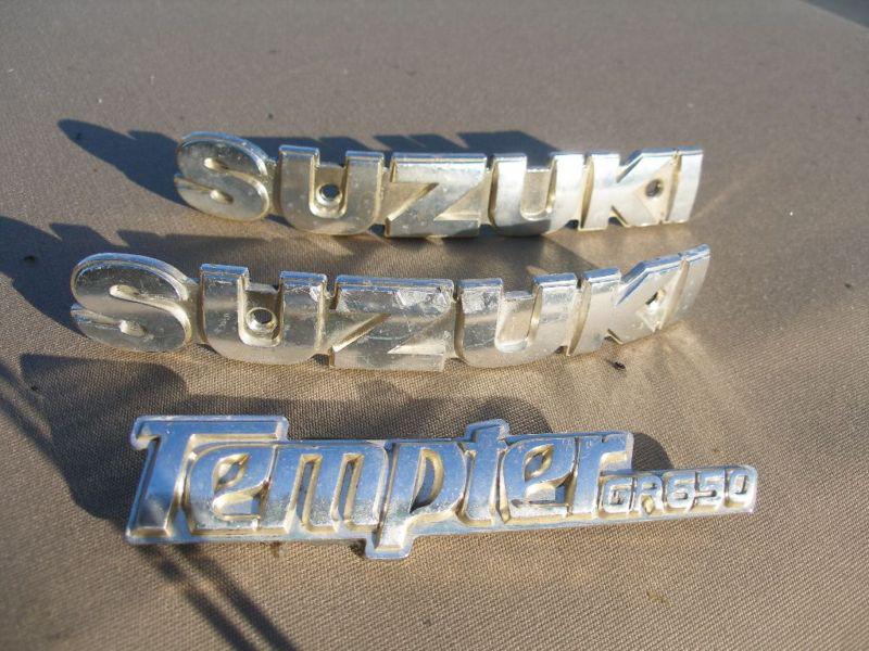 1983 suzuki tempter gr650 tank & side cover emblems