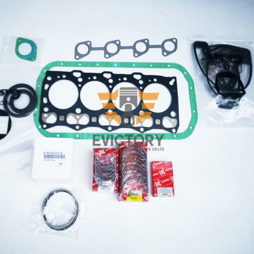 For isuzu 4le2 rebuild kit overhaul gasket + engine bearing + piston ring set