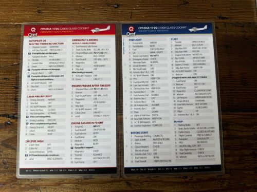 Cessna 172s skyhawk sp g1000 qref cards quick reference / emergency checklists