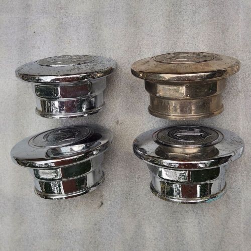 4 - 1920s Chrysler Threaded Dust Cover Hub Center Grease Cap. Brass & Chrome., US $119.99, image 2