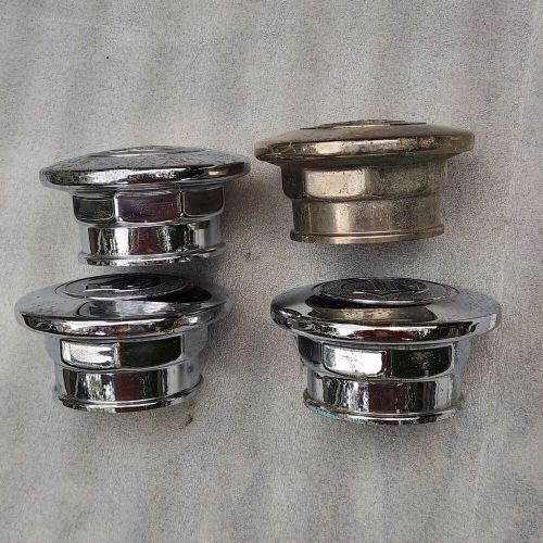 4 - 1920s Chrysler Threaded Dust Cover Hub Center Grease Cap. Brass & Chrome., US $119.99, image 3