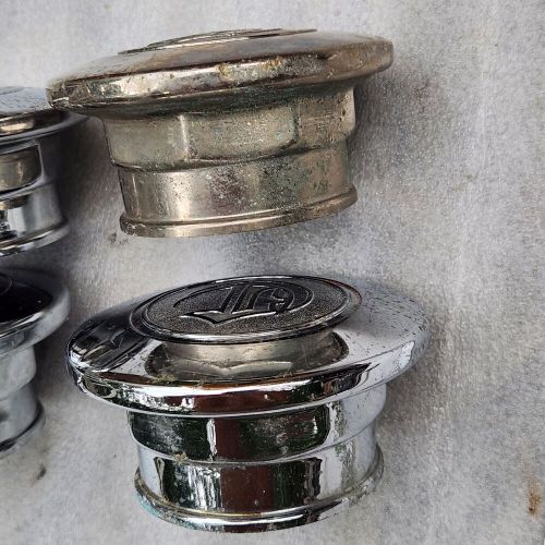 4 - 1920s Chrysler Threaded Dust Cover Hub Center Grease Cap. Brass & Chrome., US $119.99, image 5