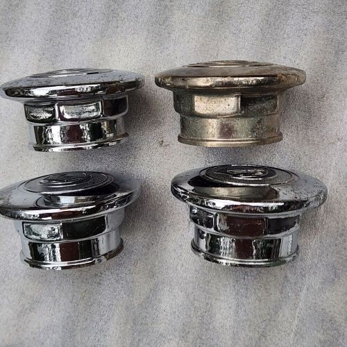 4 - 1920s Chrysler Threaded Dust Cover Hub Center Grease Cap. Brass & Chrome., US $119.99, image 6