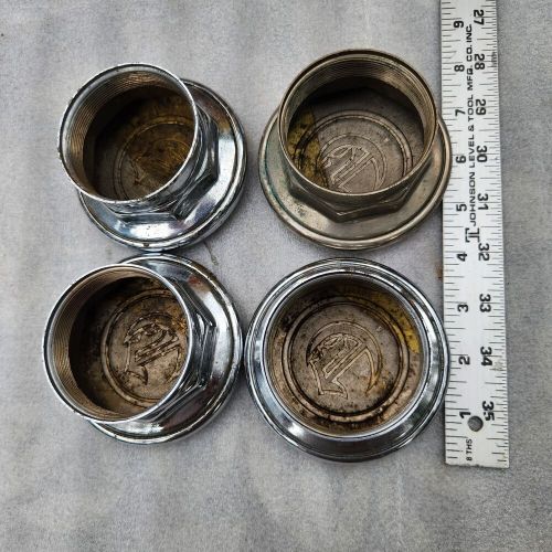 4 - 1920s Chrysler Threaded Dust Cover Hub Center Grease Cap. Brass & Chrome., US $119.99, image 9