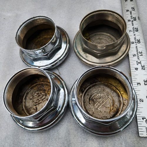 4 - 1920s Chrysler Threaded Dust Cover Hub Center Grease Cap. Brass & Chrome., US $119.99, image 10