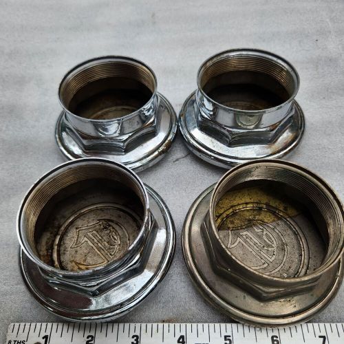 4 - 1920s Chrysler Threaded Dust Cover Hub Center Grease Cap. Brass & Chrome., US $119.99, image 11