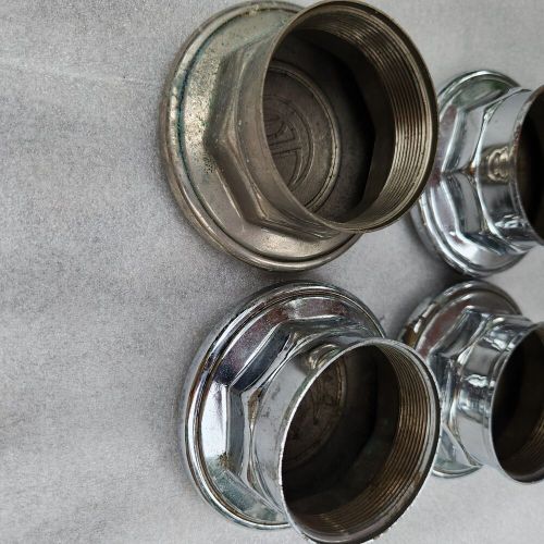 4 - 1920s Chrysler Threaded Dust Cover Hub Center Grease Cap. Brass & Chrome., US $119.99, image 18