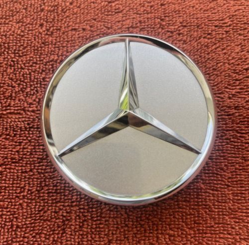 FOUR GENUINE OEM MERCEDES BENZ WHEEL CENTER CAPS IN SILVER/CHROME - NICE, US $26.95, image 8