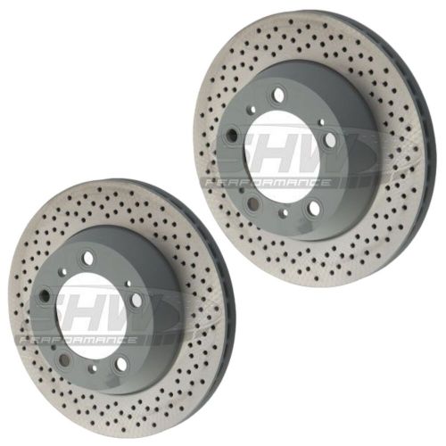 SHW Rear Brake Discs Drilled 299x24mm x2 For Porsche Boxster 986 2.7/S, 987 S/RS, US $, image 2