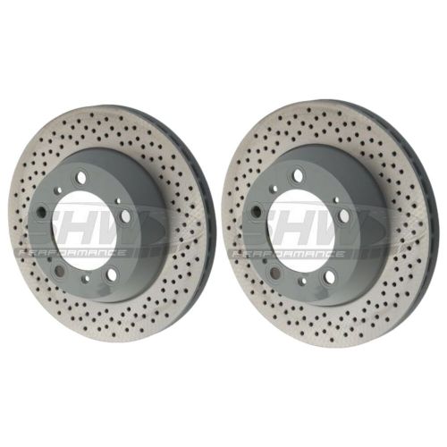 SHW Rear Brake Discs Drilled 299x24mm x2 For Porsche Boxster 986 2.7/S, 987 S/RS, US $, image 4