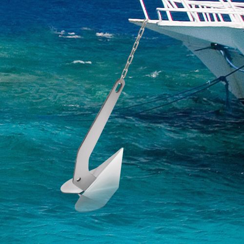 14lb 7kg Boat Anchor Wing for Boats 20-35ft 316 Stainless Steel Non-Hinged Plow, US $92.97, image 15