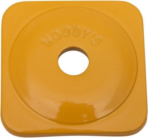 Woody's grand digger square aluminum support plate yellow 5/16" 48-pack