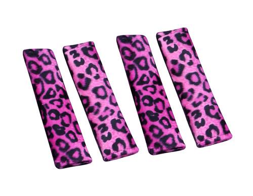11pc leopard purple print complete car seat cover full set