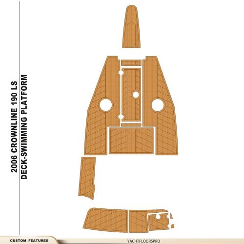 2006 Crownline 190 LS Swim Step Transom Pad Boat EVA Foam Teak Deck Flooring, US $589.00, image 9